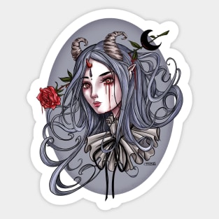 Melancholy girl Sticker